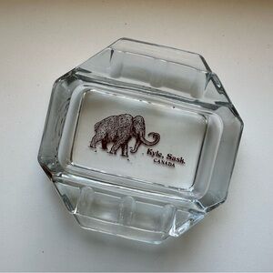 For the KYLE in your life Souvenir SASK ashtray Mammoth collectible brown